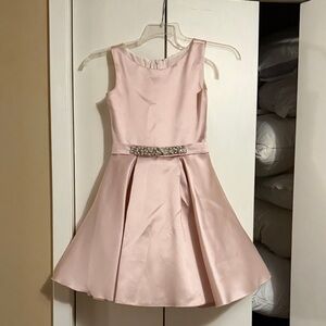 Elegant Pink Kids Dress with Embellished Belt